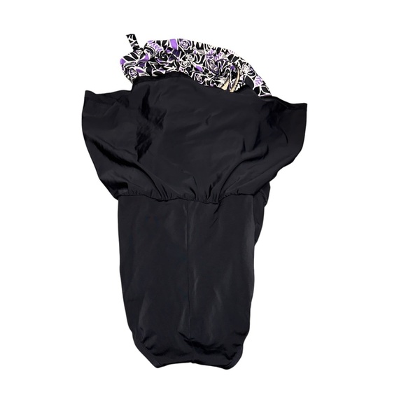 Vintage Maxine of Hollywood Purple Floral Swim Beach Vacation Dress - Picture 11 of 11